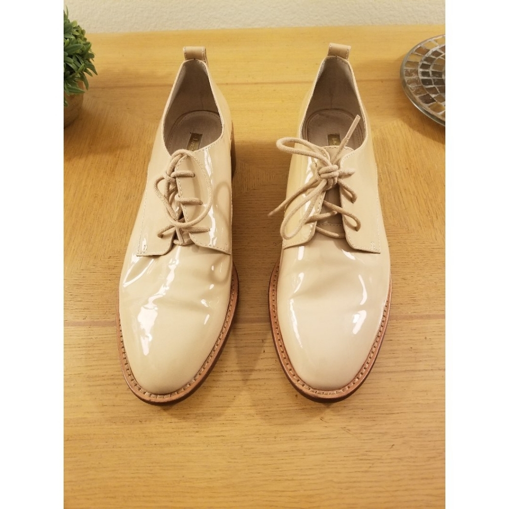 Patent leather oxfords